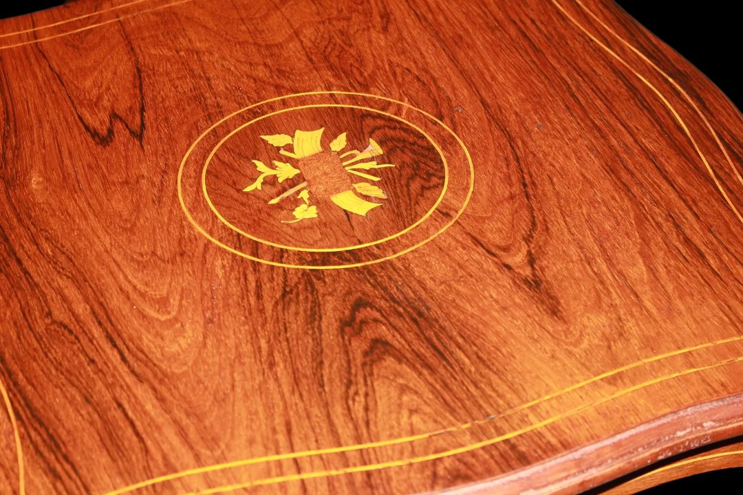 Victorian-style English Square Coffee Table With Inlay Work-photo-2