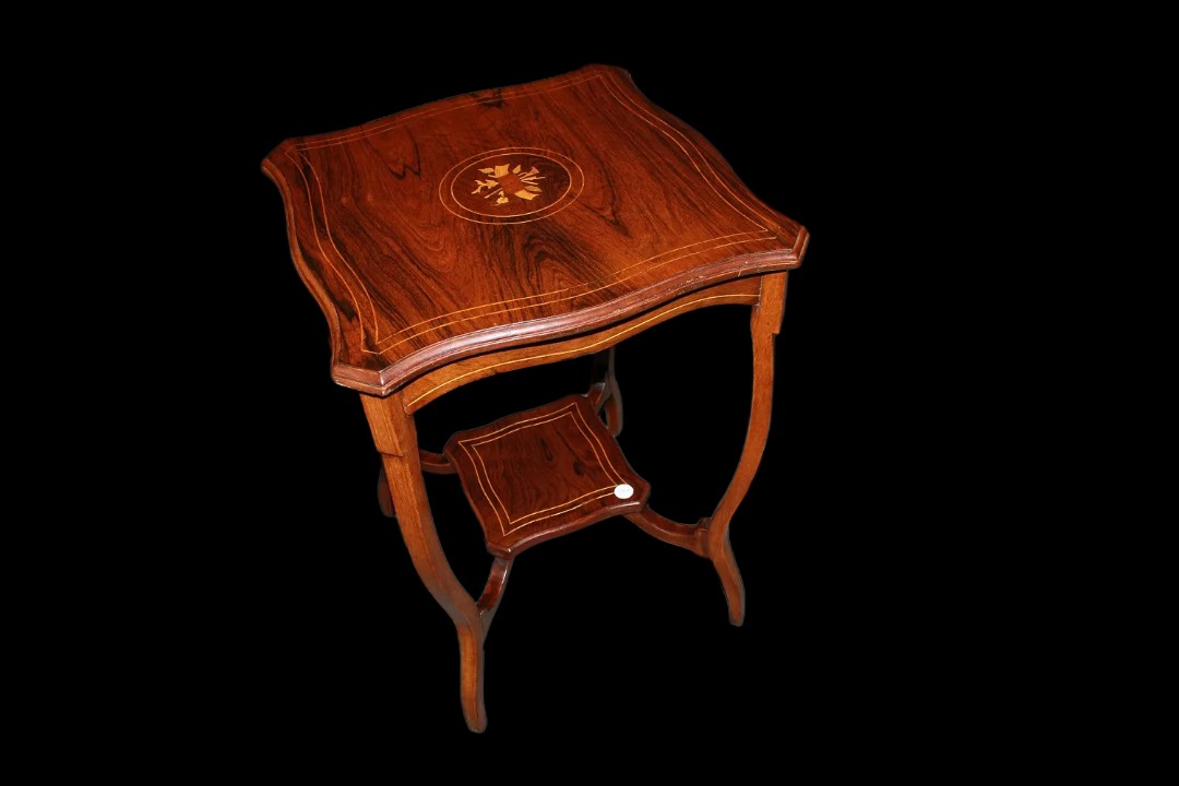 Victorian-style English Square Coffee Table With Inlay Work