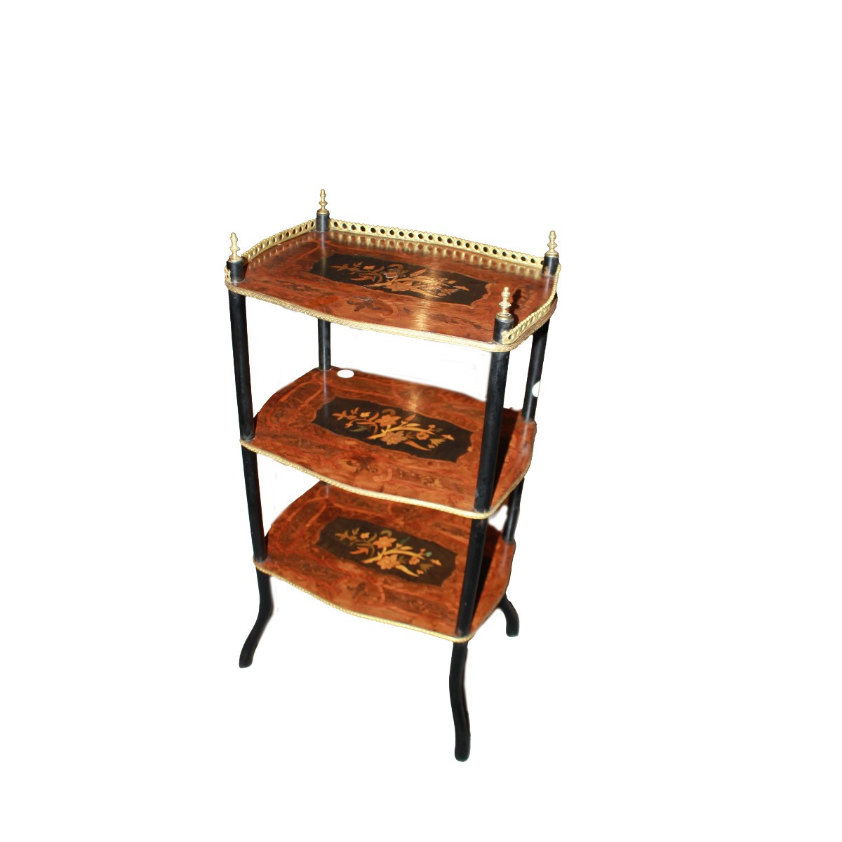 French Napoleon III-style étagère With Rich Inlay Work