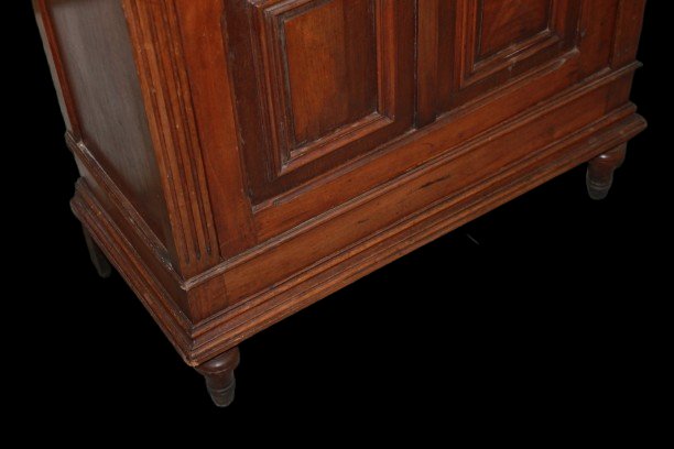 Vitrine Française en Chêne à Une Porte – Fin XIXe Siècle, Style Rustique-photo-3