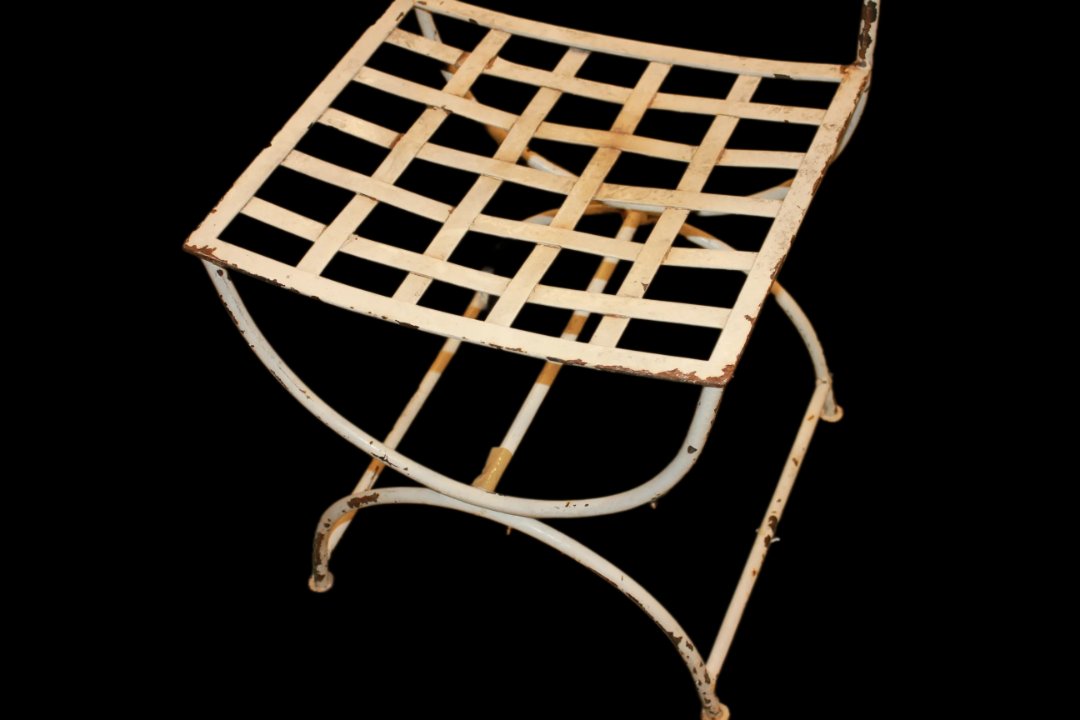 Set Of 4 Italian Iron Chairs From The Early 1900s-photo-4
