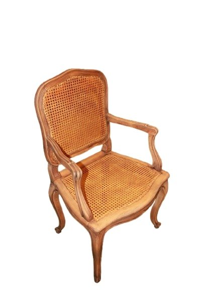 Paire de Fauteuils Provençaux Français du XIXe Siècle – Noyer avec Assise et Dossier en Cannage-photo-2