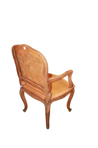 Paire de Fauteuils Provençaux Français du XIXe Siècle – Noyer avec Assise et Dossier en Cannage-photo-3
