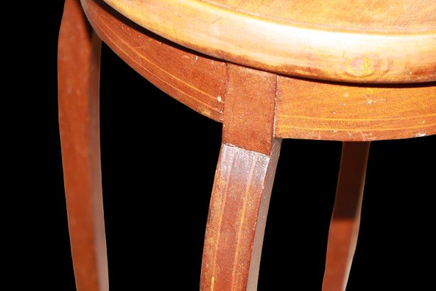 Vittoriano Circular Plant Stand In Mahogany-photo-3