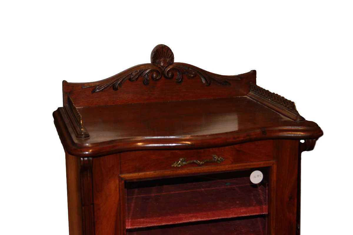 Petit cabinet anglais de la seconde moitié du XIXème siècle, de style Victorien en bois d'acajo-photo-2