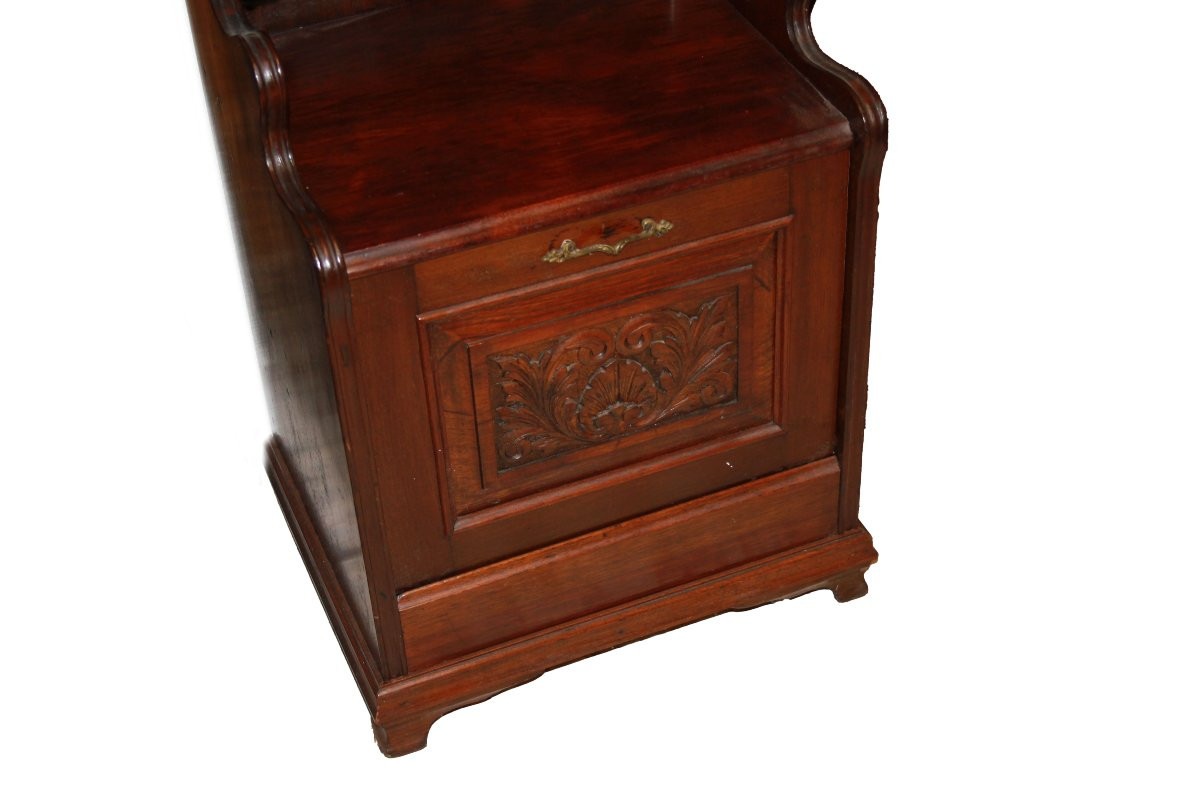 Petit cabinet anglais de la seconde moitié du XIXème siècle, de style Victorien en bois d'acajo-photo-3