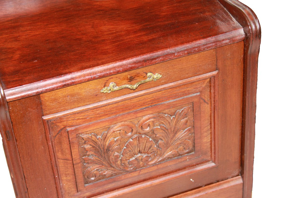 Petit cabinet anglais de la seconde moitié du XIXème siècle, de style Victorien en bois d'acajo-photo-4