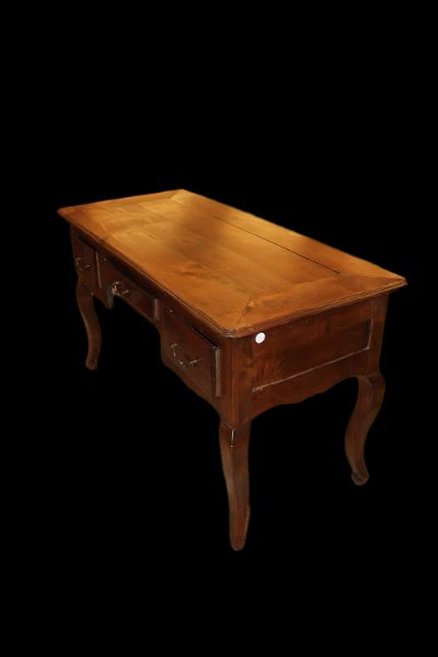 19th-century Provençal Writing Desk Made Of Walnut Wood With 3 Drawers-photo-4