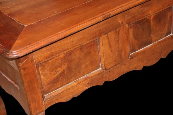 19th-century Provençal Writing Desk Made Of Walnut Wood With 3 Drawers-photo-4