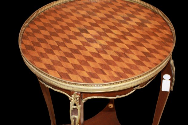 French Gueridon Side Table From The 1800s, Louis XV Style-photo-2