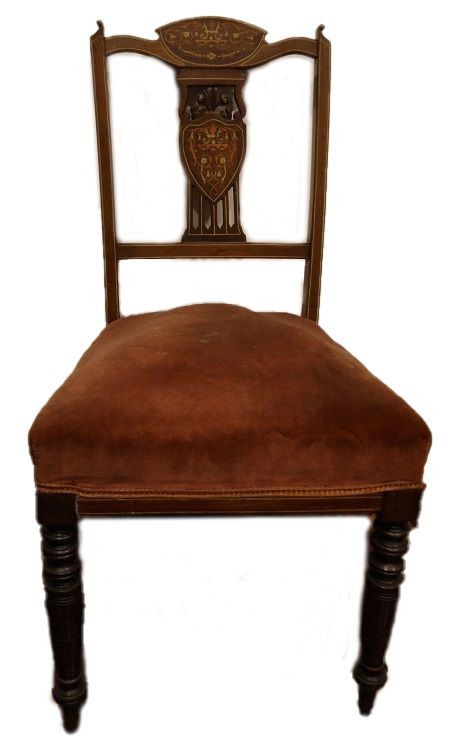 Set Of 4 Victorian Inlaid Chairs