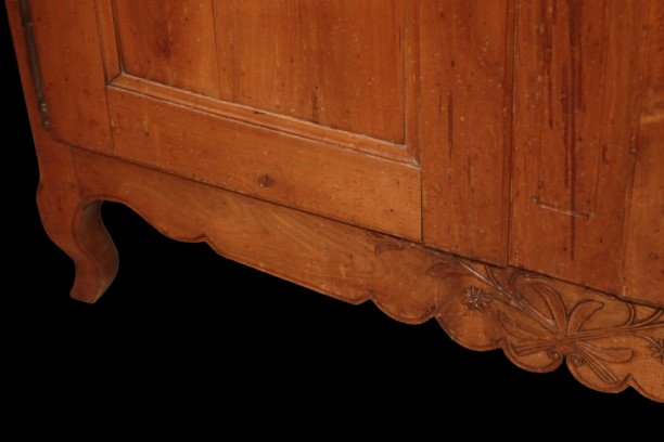 Tall Provençal Sideboard With 2 Doors In Cherry Wood-photo-4