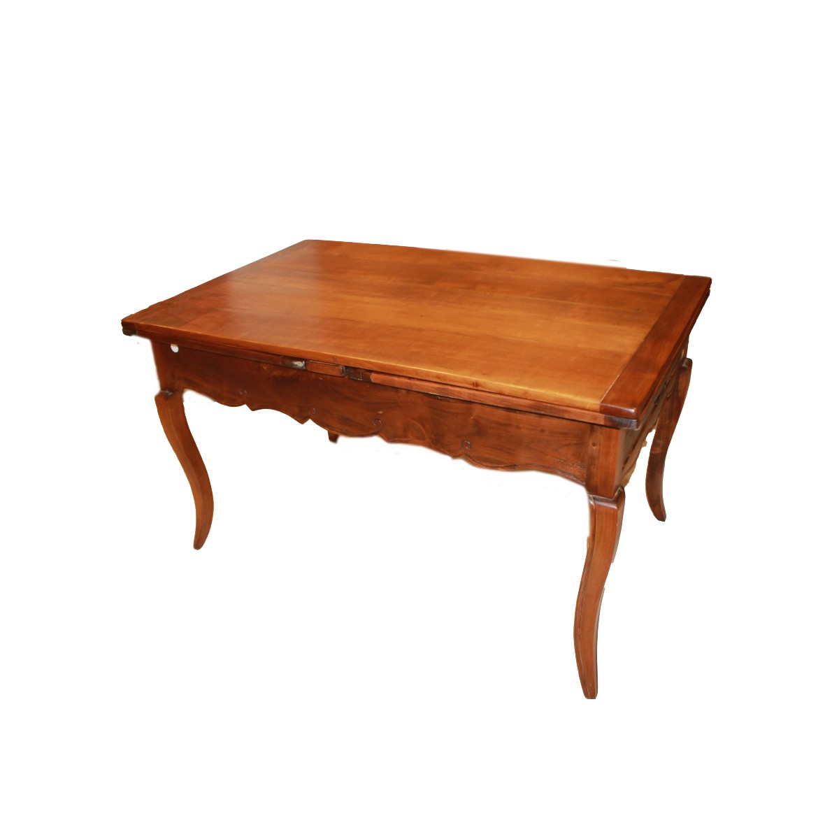19th-century Extendable Rectangular Provençal Cherry Wood Table