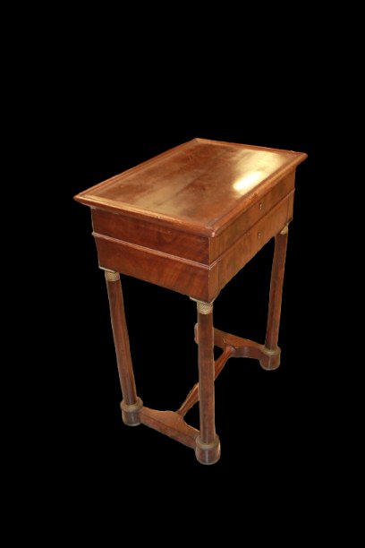 Small 19th-century French Empire-style Mahogany Vanity-photo-4