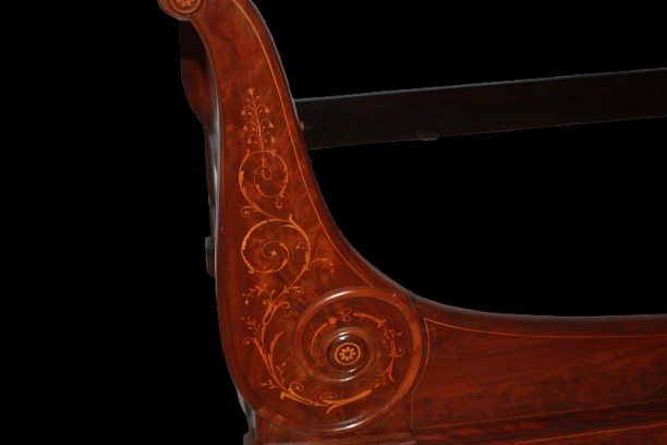 Charles X-style French Boat Bed With Inlay Work-photo-2