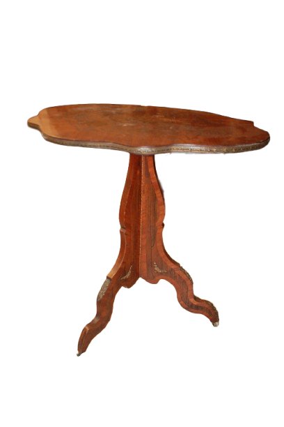 Luigi XV-style Inlaid Sail-shaped Coffee Table-photo-3