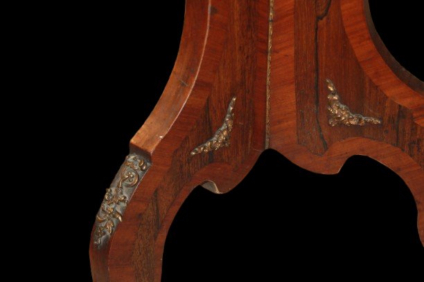 Luigi XV-style Inlaid Sail-shaped Coffee Table-photo-1