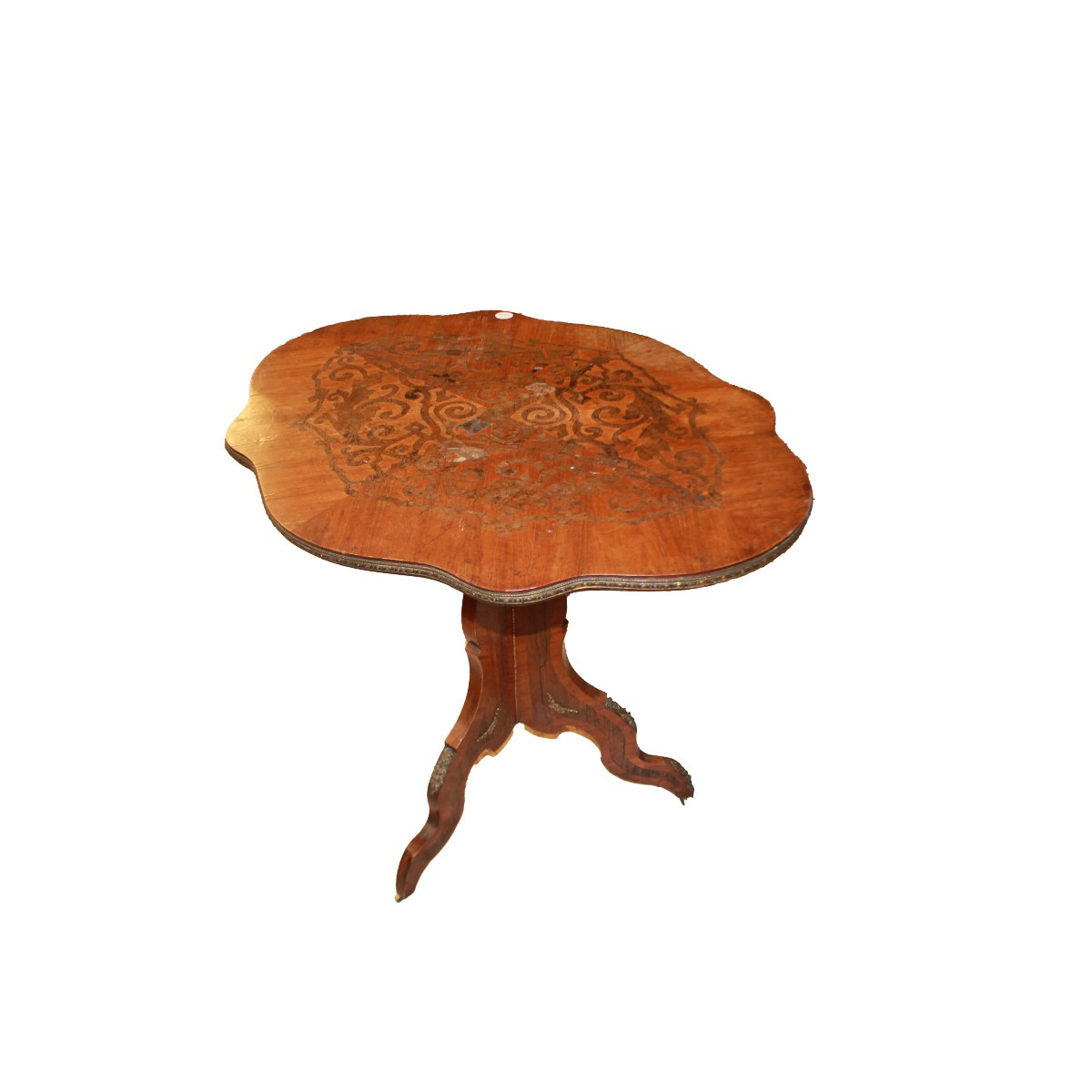 Luigi XV-style Inlaid Sail-shaped Coffee Table