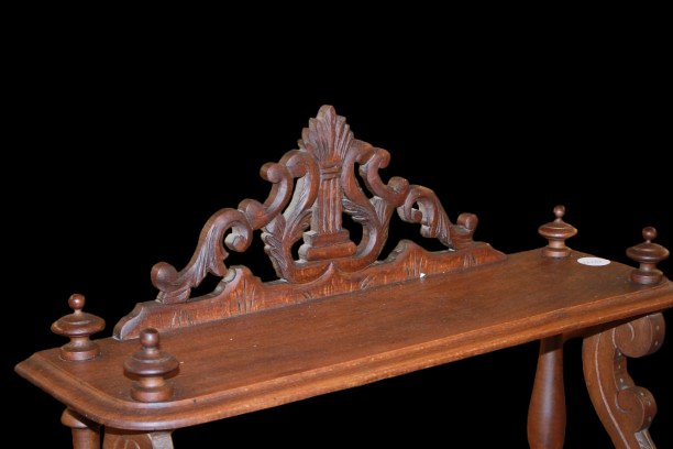 Open-shelf Bookcase In The French Louis Philippe Style From The 1800s, Made Of Walnut Wood-photo-2