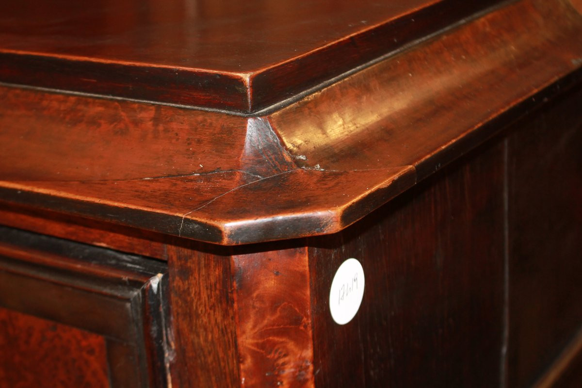 19th-century French Louis-philippe-style Secretary Desk In Elm And Ebony-photo-3