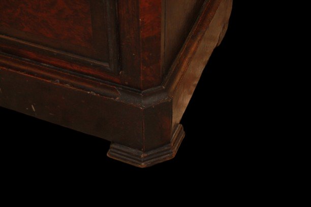 19th-century French Louis-philippe-style Secretary Desk In Elm And Ebony-photo-3