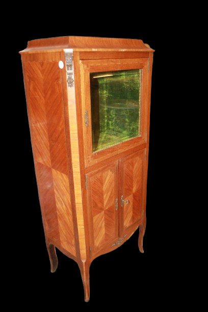 Small French Display Cabinet In The Louis XV Style From The 1800s, Made Of Rosewood-photo-2