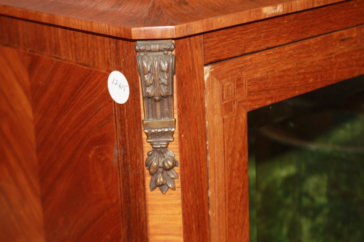 Small French Display Cabinet In The Louis XV Style From The 1800s, Made Of Rosewood-photo-3