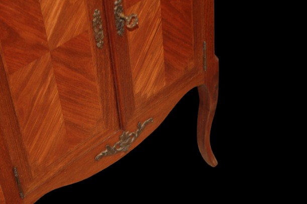 Small French Display Cabinet In The Louis XV Style From The 1800s, Made Of Rosewood-photo-4