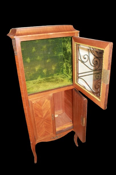 Small French Display Cabinet In The Louis XV Style From The 1800s, Made Of Rosewood-photo-1