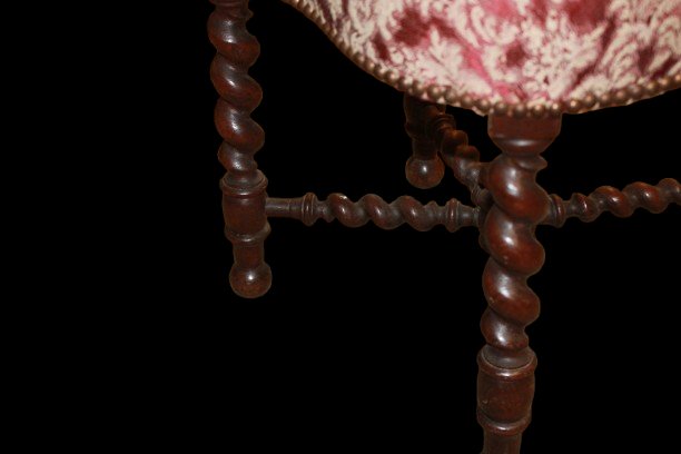 19th-century French Kneeling Chair Made Of Oak-photo-3