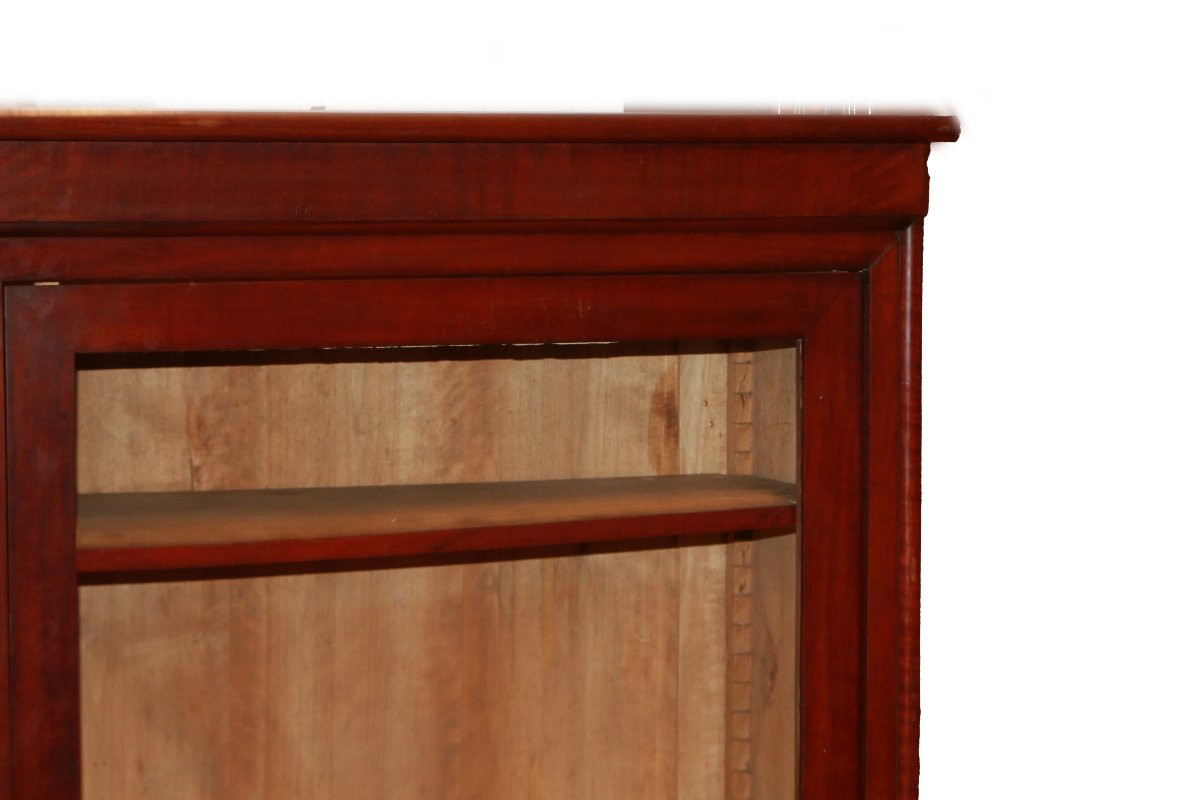 19th-century French Mahogany Bookcase In Directoire Style-photo-2