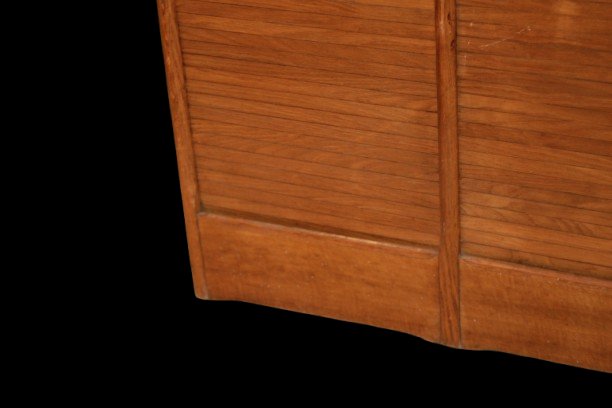 Early 20th-century Office Filing Cabinet With Sliding Doors-photo-3