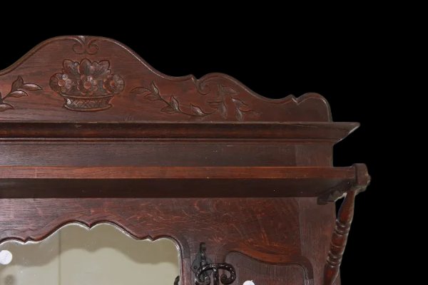 19th-century French Provençal-style Coat Rack In Oak-photo-4