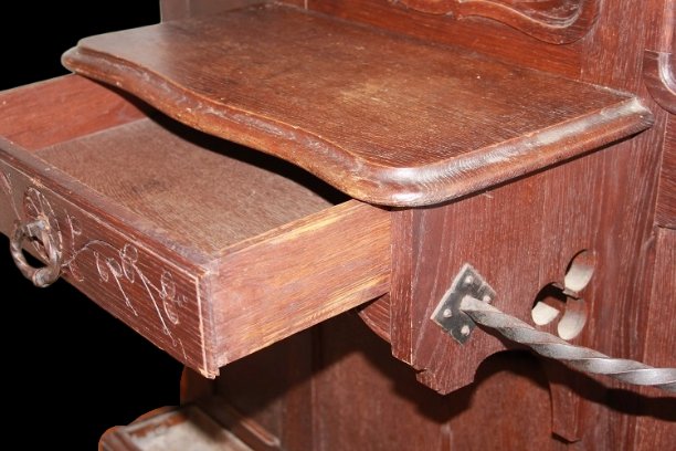 19th-century French Provençal-style Coat Rack In Oak-photo-2