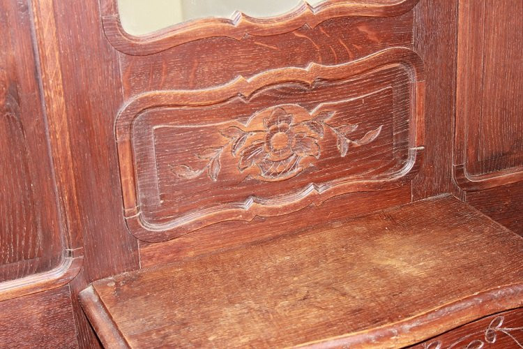 19th-century French Provençal-style Coat Rack In Oak-photo-3