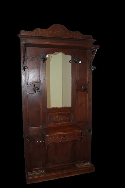 19th-century French Provençal-style Coat Rack In Oak