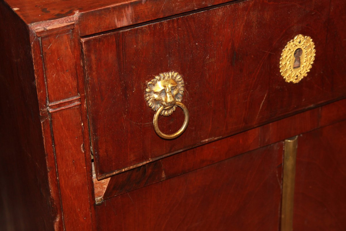 Buffet français avec vitrine et plateau de bureau de style Empire de la première moitié du 19èm-photo-4