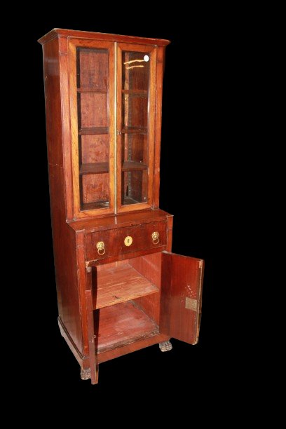 Buffet français avec vitrine et plateau de bureau de style Empire de la première moitié du 19èm-photo-5