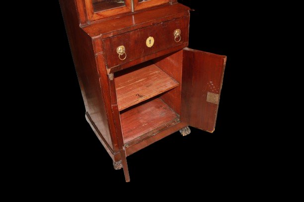 Buffet français avec vitrine et plateau de bureau de style Empire de la première moitié du 19èm-photo-6