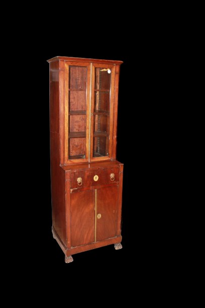 Buffet français avec vitrine et plateau de bureau de style Empire de la première moitié du 19èm