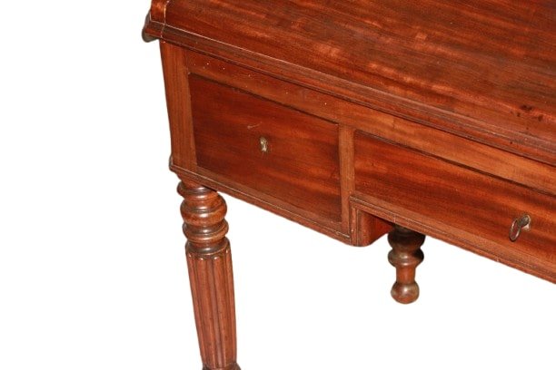 Bureau à abattant français du XIXe siècle – Style Louis-Philippe en acajou-photo-3