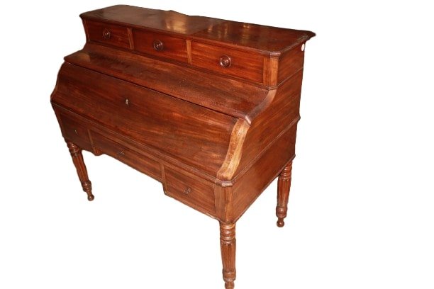 Bureau à abattant français du XIXe siècle – Style Louis-Philippe en acajou-photo-4