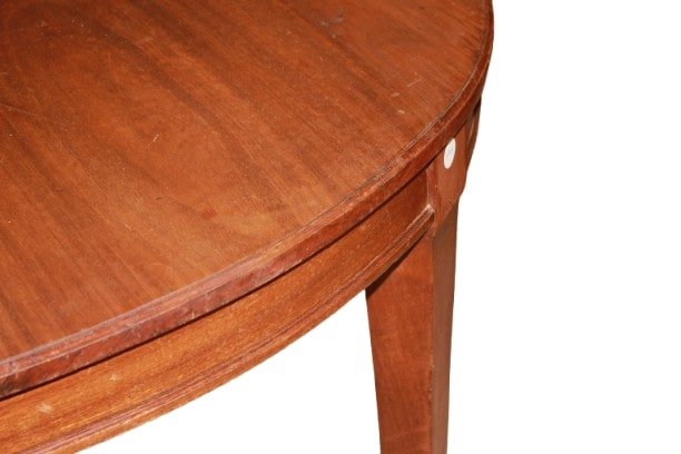Table Ovale Extensible Française du XIXe Siècle – Style Louis XVI en Acajou-photo-2