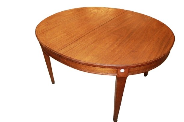 Table Ovale Extensible Française du XIXe Siècle – Style Louis XVI en Acajou-photo-3