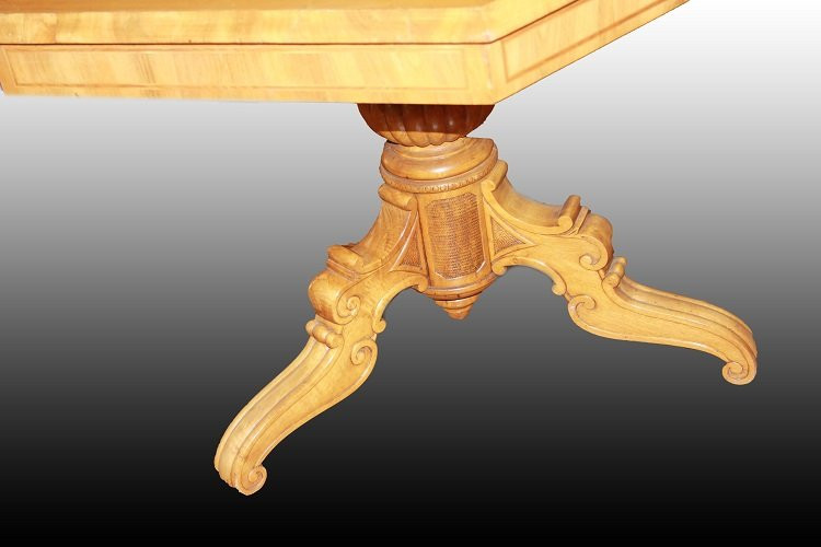 19th-century Italian Rolo Coffee Table With An Octagonal Top-photo-3
