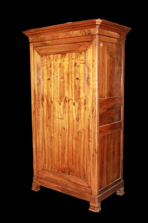 French Louis Philippe-style 1-door Sideboard In Walnut, 1800-photo-2