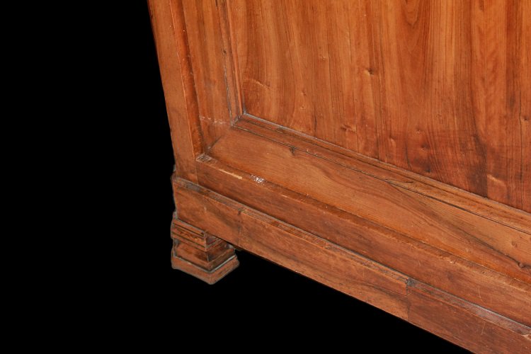 French Louis Philippe-style 1-door Sideboard In Walnut, 1800-photo-1