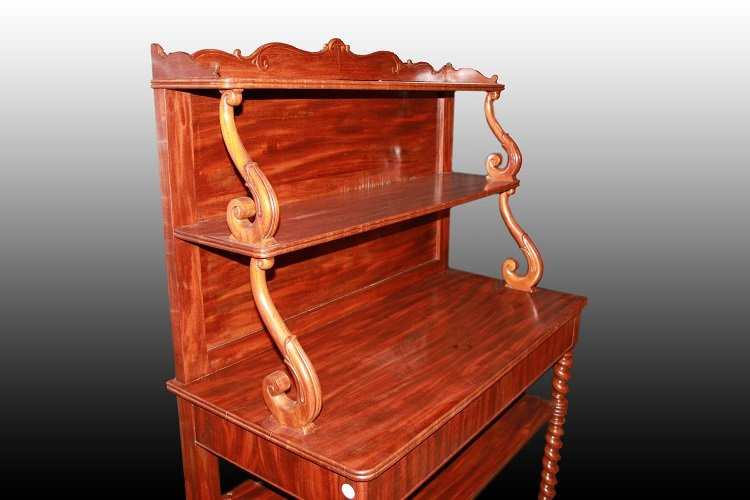 Buffet de style Louis Philippe du 19ème siècle en bois d'acajou-photo-3