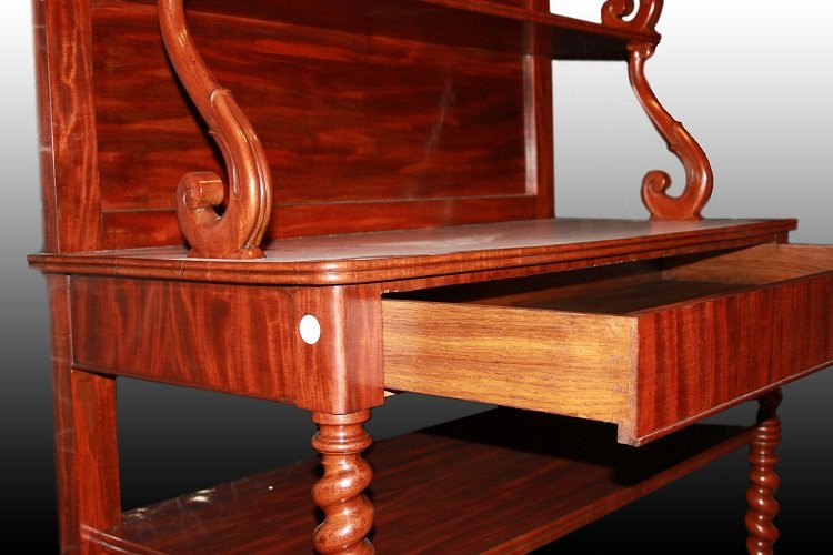 Buffet de style Louis Philippe du 19ème siècle en bois d'acajou-photo-4