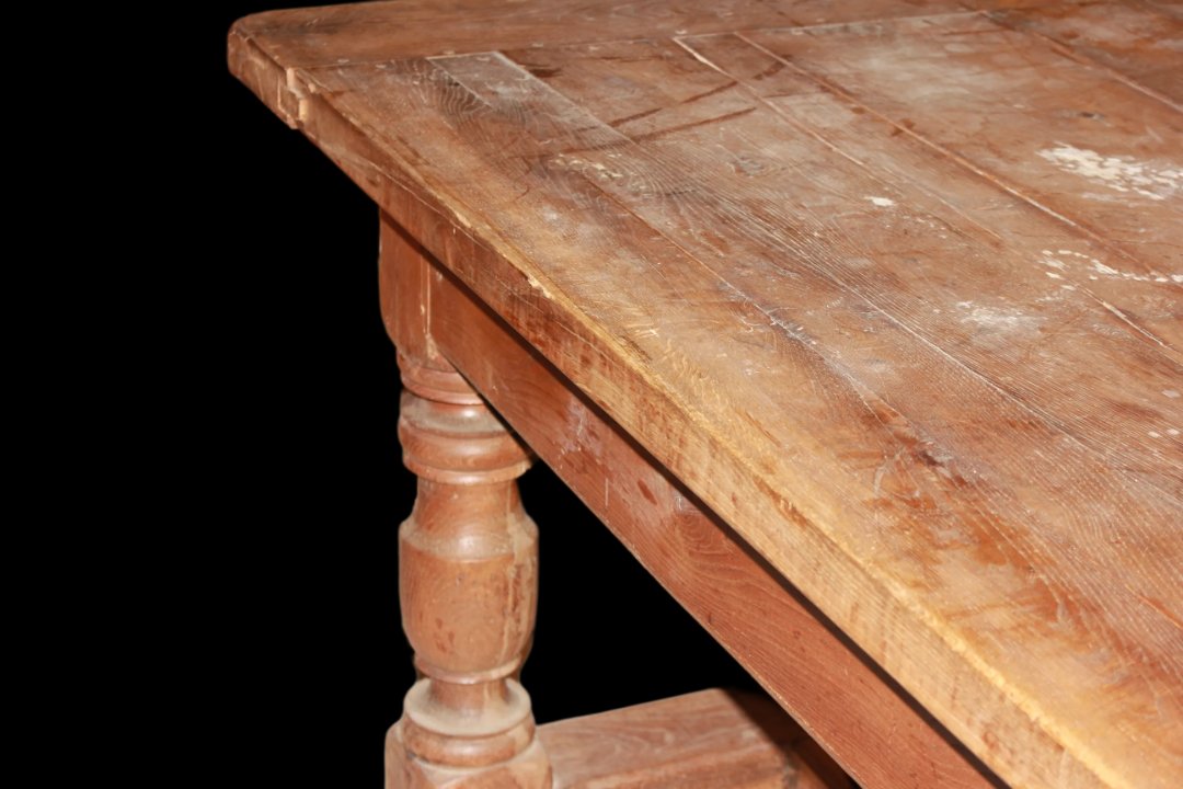 Grande Table Rustique Française en Noyer du Début du XXe Siècle-photo-3
